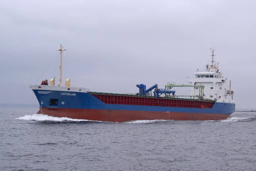 M/V Listerland under way