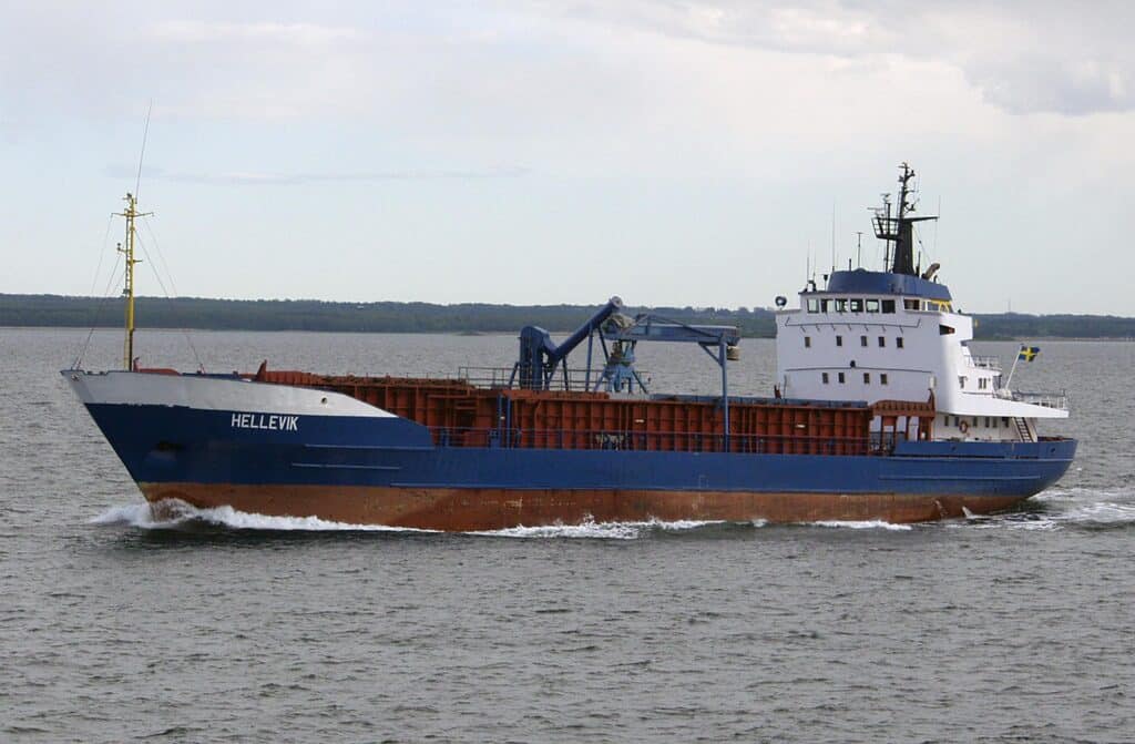 M/S Hellevik under way