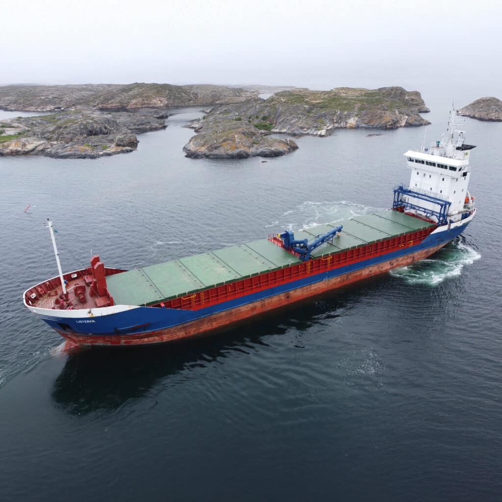 M/V Listervik under way among the islets
